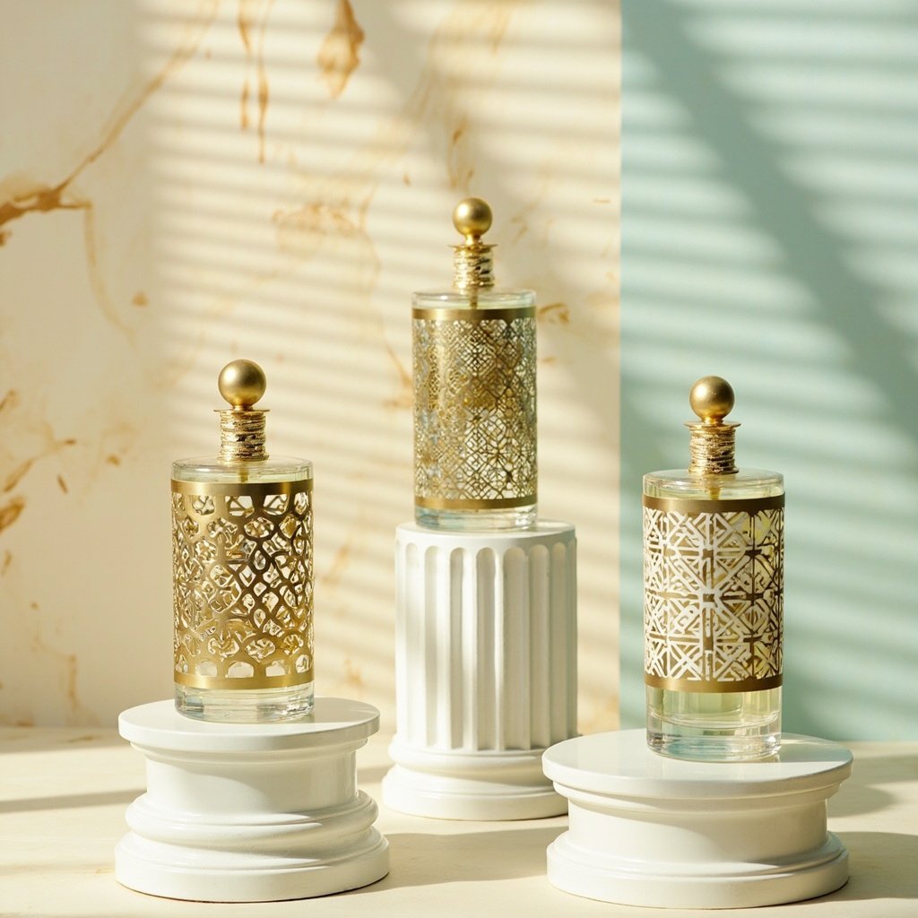 Filigree Gold Lattice Perfume Bottle Wholesale Classic Flacon