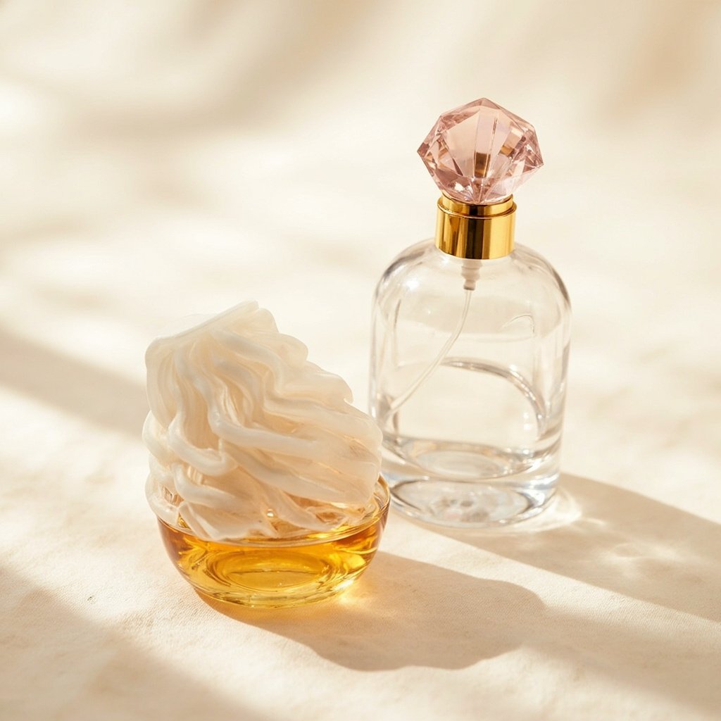 Sculptural Perfume Bottle Wholesale Swirl Cap Crystal Stopper
