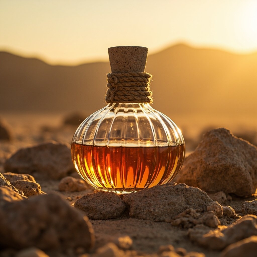 Rustic Stone Cap Perfume Bottle Wholesale Ribbed Glass Flacon