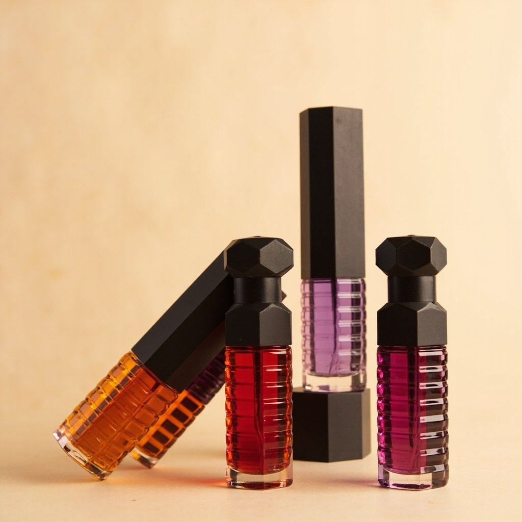 Geometric Stacked Perfume Bottle Wholesale Octagonal Cap Design