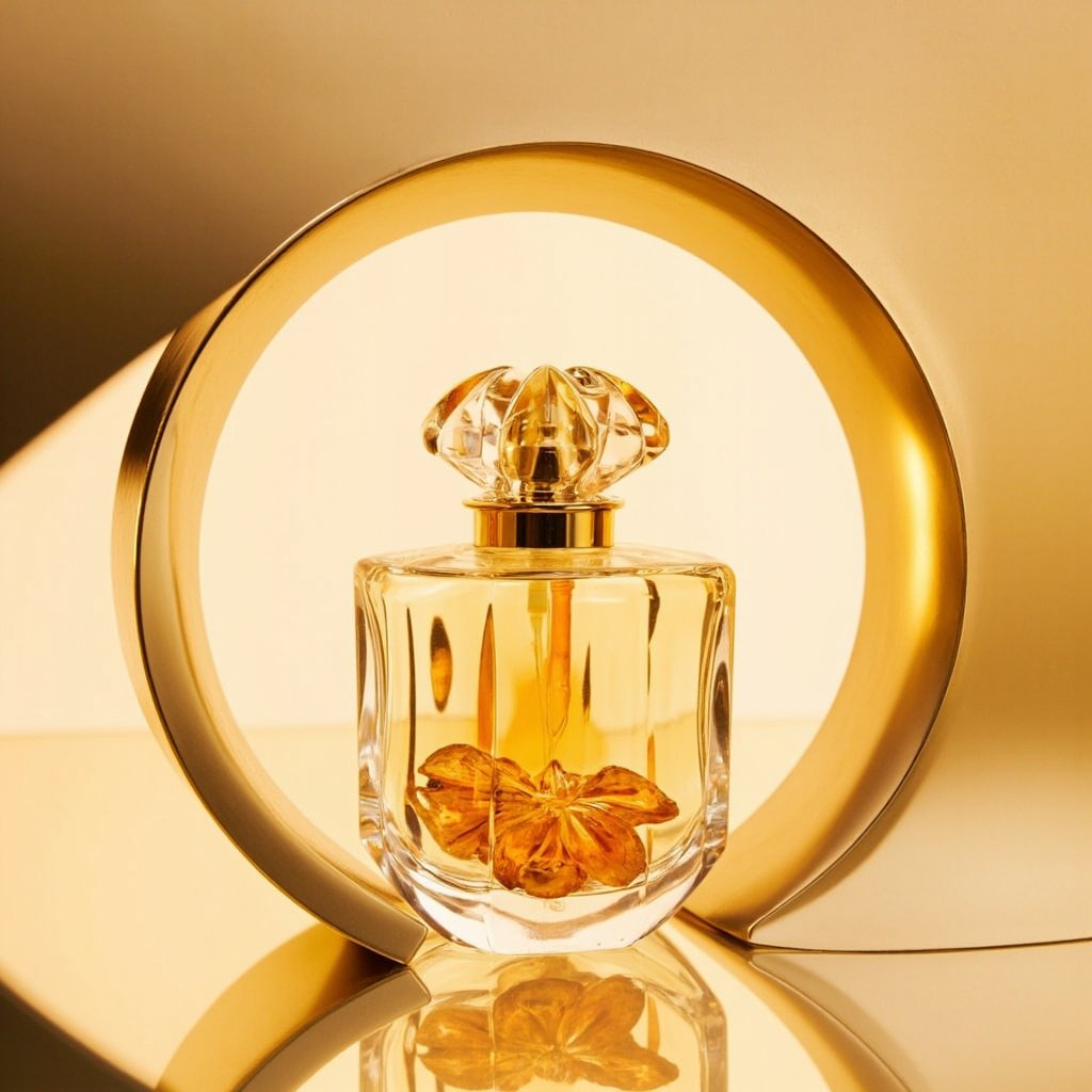 Crystal Core Perfume Bottle Wholesale Golden Floral Flacon
