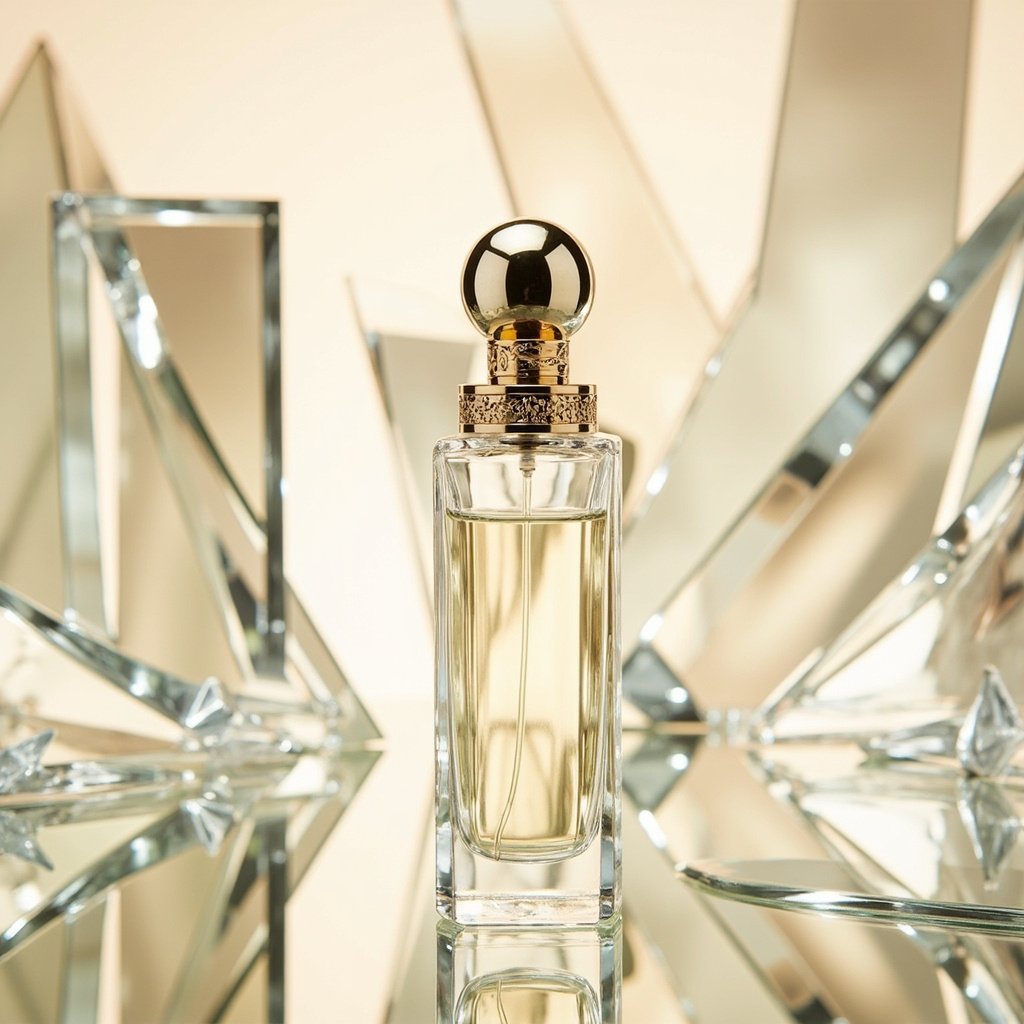 Crystal Rectangular Perfume Bottle Wholesale Ornate Gold Engraving