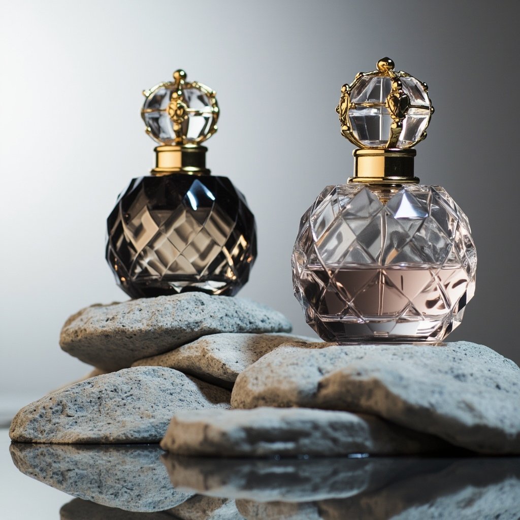 Crown Cap Perfume Bottle Wholesale Smoked & Frosted Set