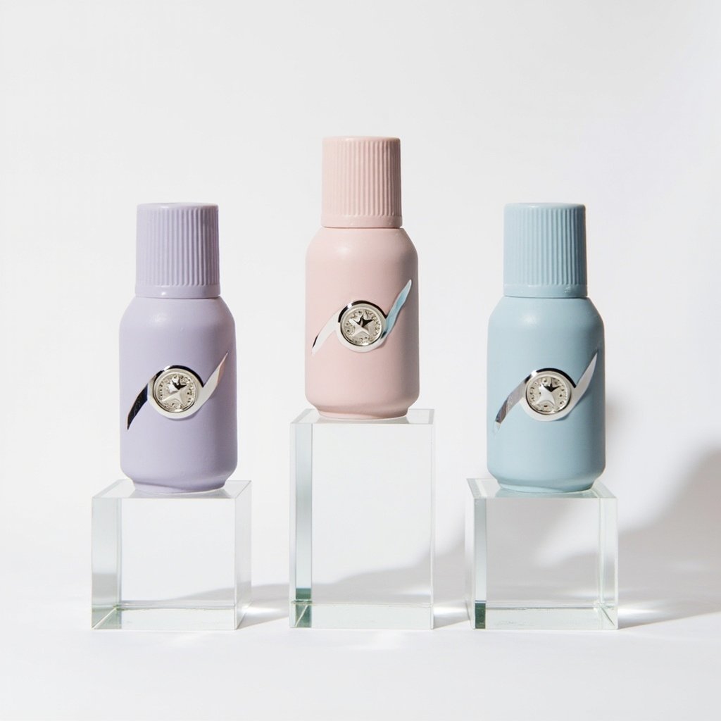 Pastel Ceramic Perfume Bottle Wholesale Chrome Band Set