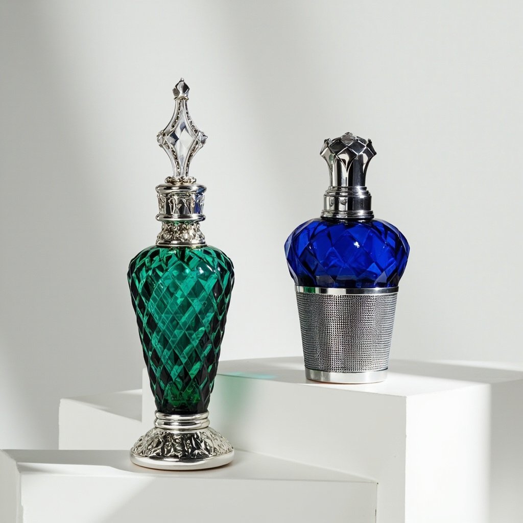 Emerald & Sapphire Perfume Bottle Wholesale Lattice Shell